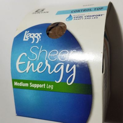 Cool Leggs Sheer Energy Control Top Energizing Size B Suntan Light Support Leg